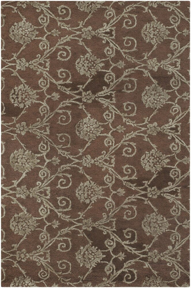 Chandra Casta Cas7001 Green / Brown Rugs.