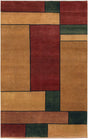 Chandra Chelsea Che1612 Burgundy / Brown / Green / Tan Rugs.