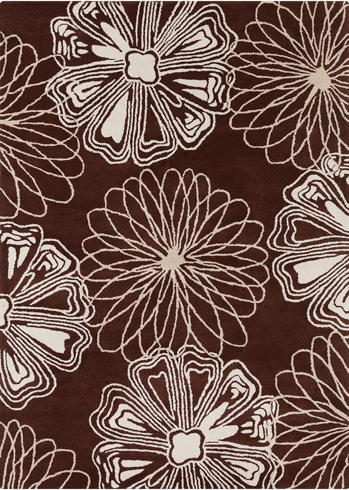 Chandra Davin Dav-25820 Brown / Ivory Rugs.