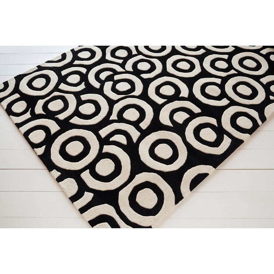 Chandra Davin Dav-25831 Black / Ivory Rugs.