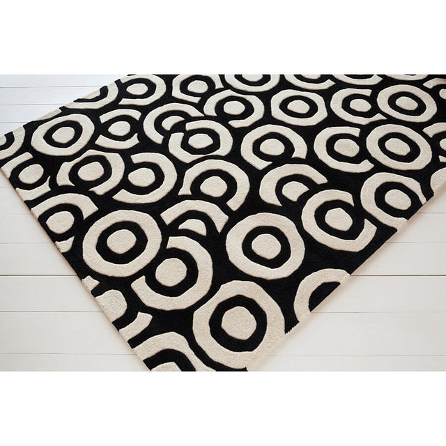 Chandra Davin Dav-25831 Black / Ivory Rugs.