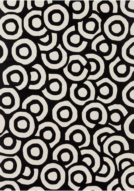 Chandra Davin Dav-25831 Black / Ivory Rugs.