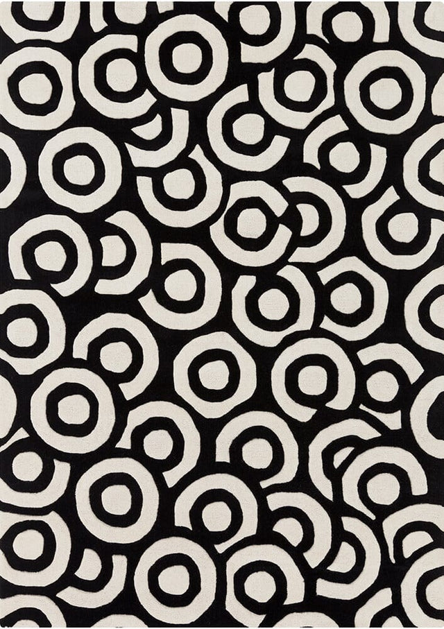 Chandra Davin Dav-25831 Black / Ivory Rugs.