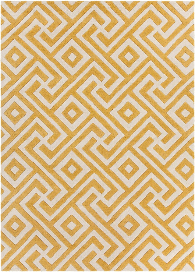 Chandra Davin Dav-25847 Yellow / Cream Rugs.