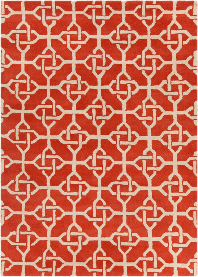 Chandra Davin Dav-25855 Orange / Cream Rugs.