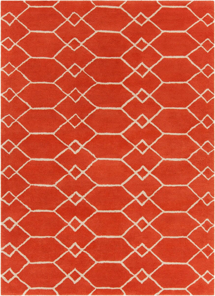 Chandra Davin Dav-25858 Orange / Cream Rugs.