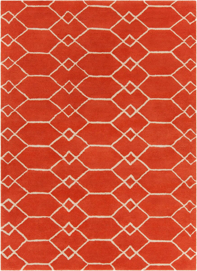 Chandra Davin Dav-25858 Orange / Cream Rugs.