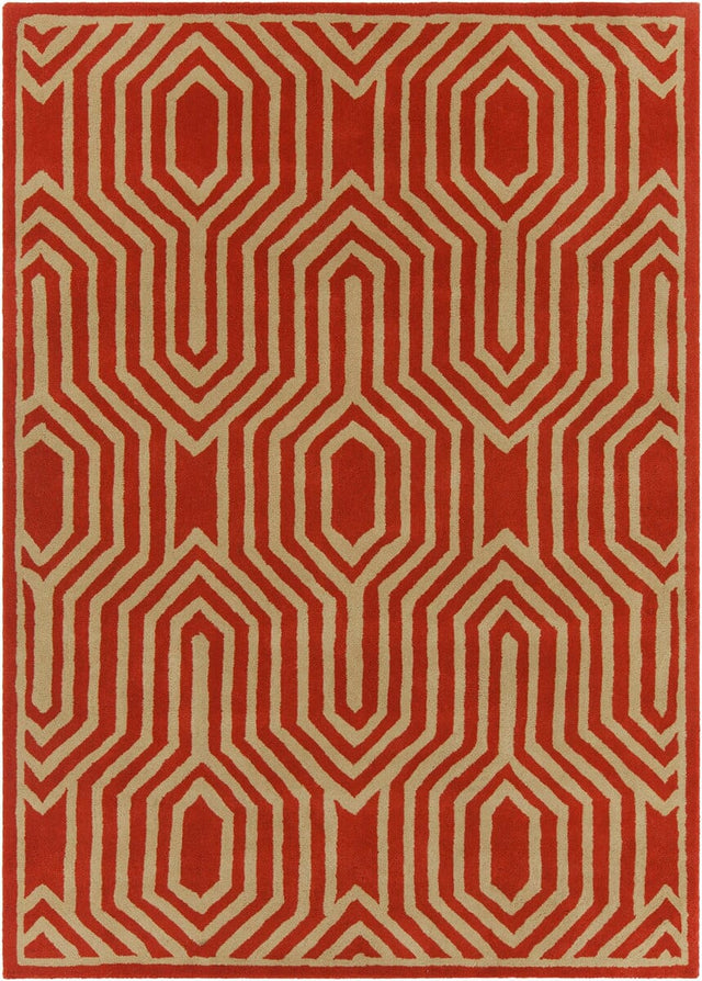 Chandra Davin Dav-25859 Orange / Cream Rugs.