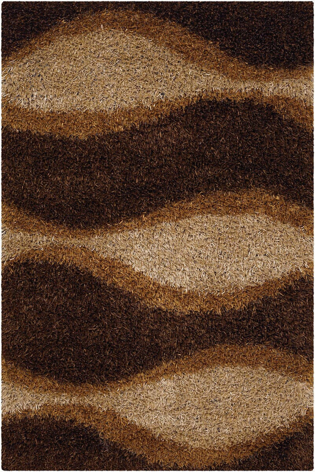 Chandra Fola Fol10652 Dark Brown / Beige / Gold Rugs.