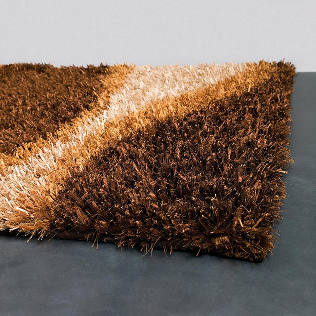 Chandra Fola Fol10652 Dark Brown / Beige / Gold Rugs.