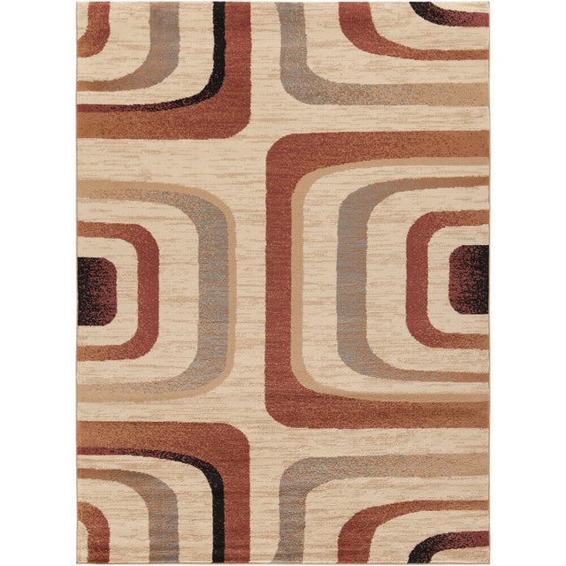 Chandra Ganesh Ganesh18 Tan / Grey / Brown / Black Rugs.