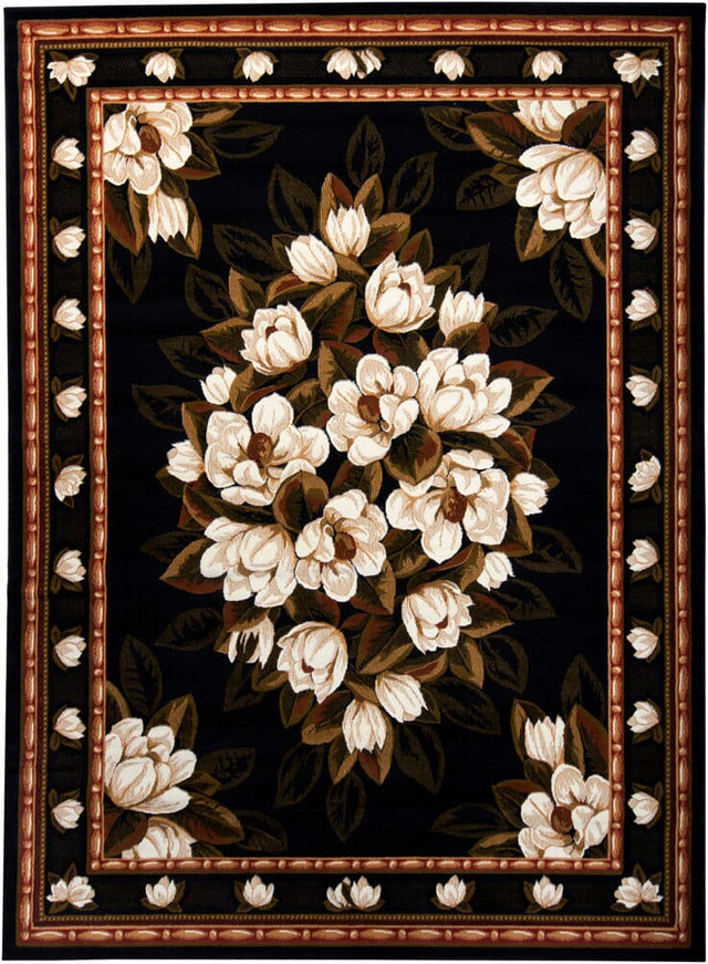 Chandra Ganesh Ganesh5 Black / Brown / Green / Cream Rugs.