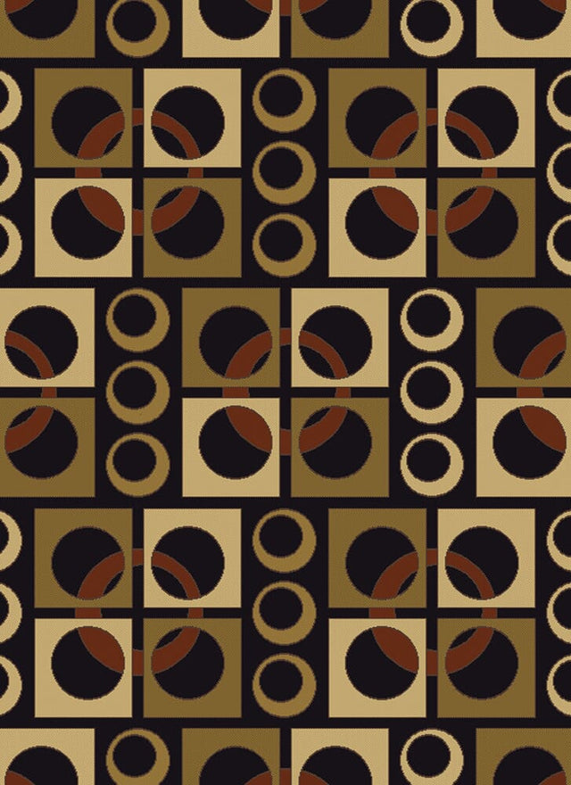 Chandra Ganesh Ganesh7 Black / Brown / Green / Cream Rugs.