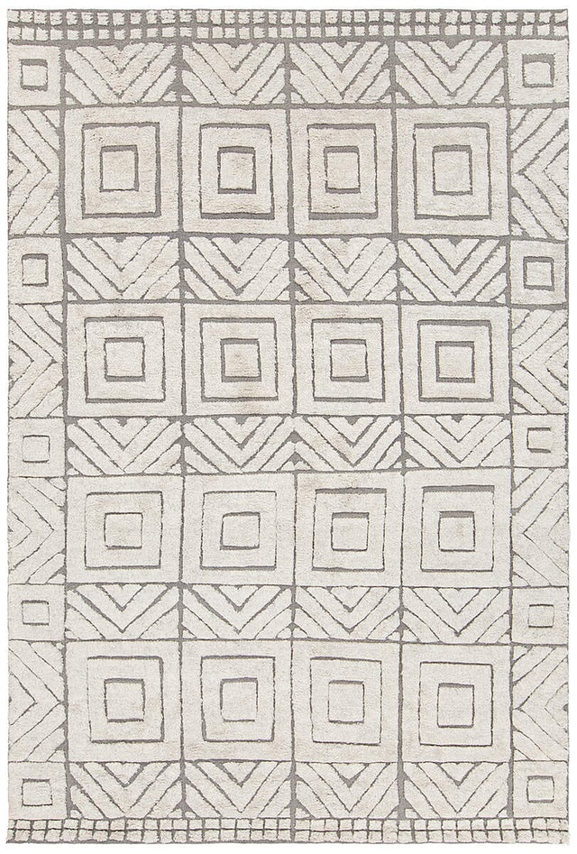 Chandra Genna Gen45200 White / Grey Rugs.