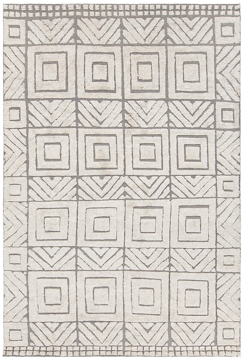 Chandra Genna Gen45200 White / Grey Rugs.