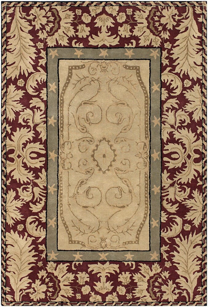 Chandra Ilisa Ili2802 Red / Tan / Taupe Rugs.