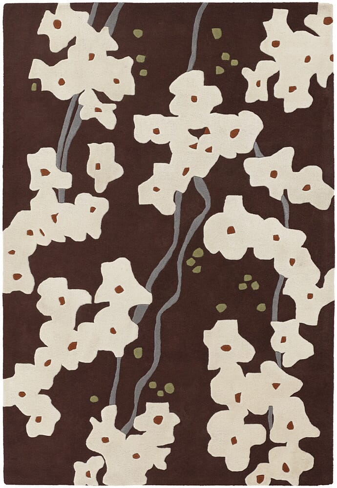 Chandra Inhabit Inh21612 Dark Brown Rugs.