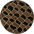 Chandra Janelle Style Jan-2630 Black / Brown / Green Rugs.