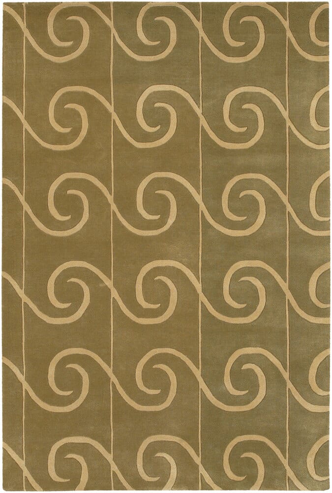 Chandra Janelle Style Jan-2642 Green / Olive Rugs.