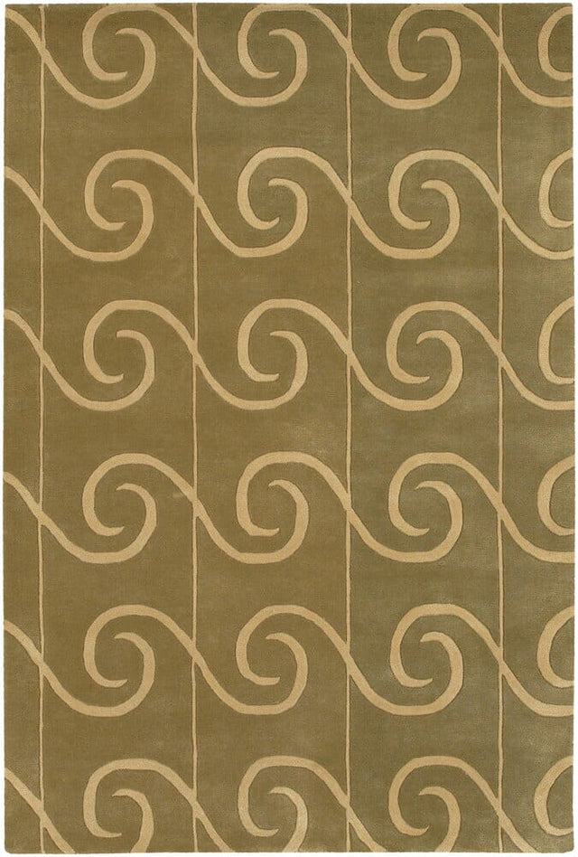 Chandra Janelle Style Jan-2642 Green / Olive Rugs.