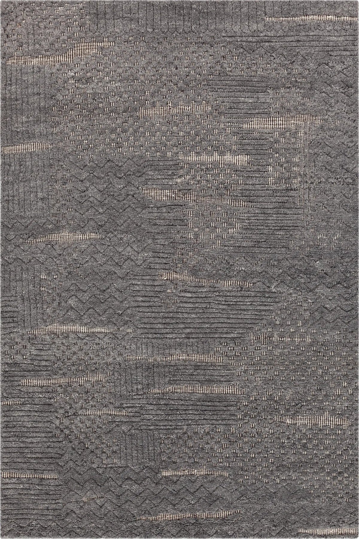 Chandra Keeley KEE-57000 Gray rug, flat view