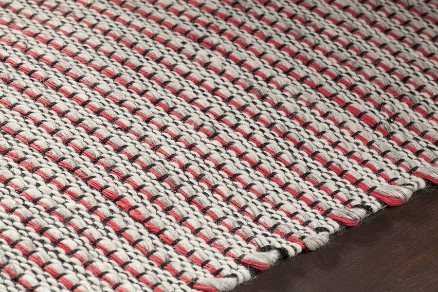 Chandra Lena Len44601 Red / White / Grey / Black Rugs.