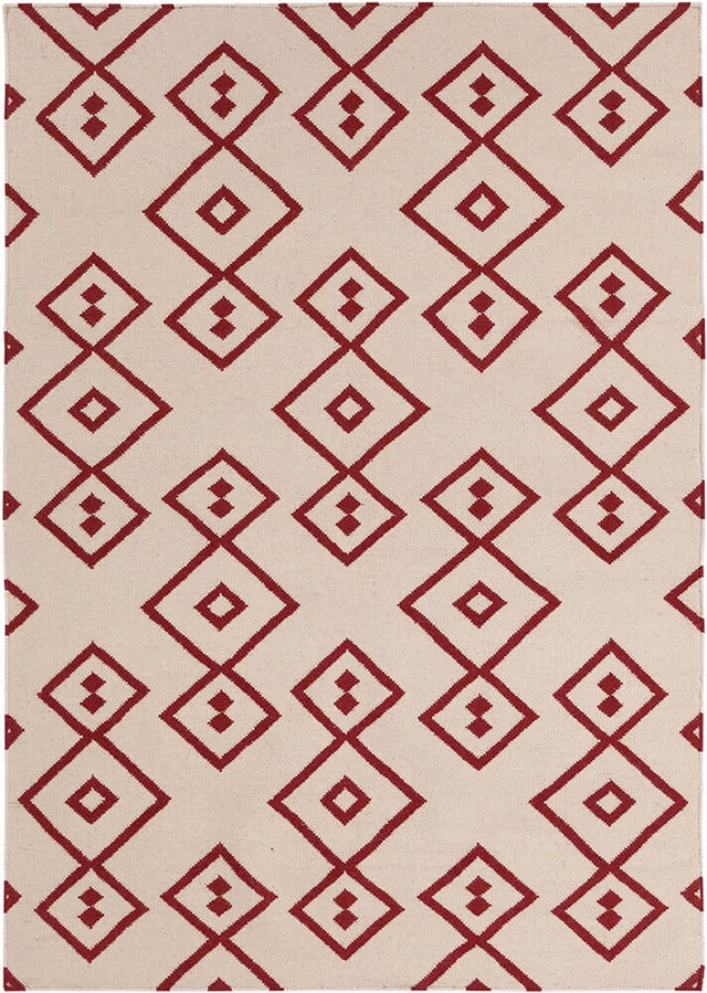 Chandra Lima Lim-25711 Red / Cream Rugs.
