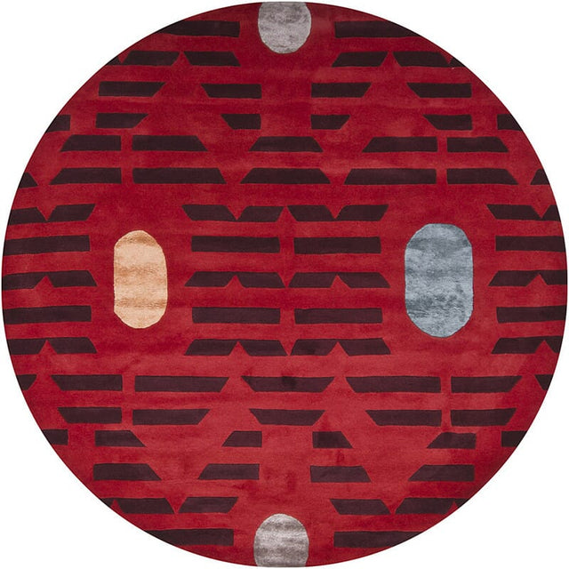 Chandra Lost Link Los-1810 Red / Brown / Orange / Blue Rugs.