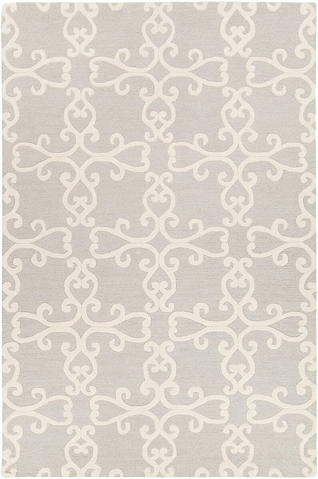 Chandra Makenna Mak42600 Silver / Cream Rugs.