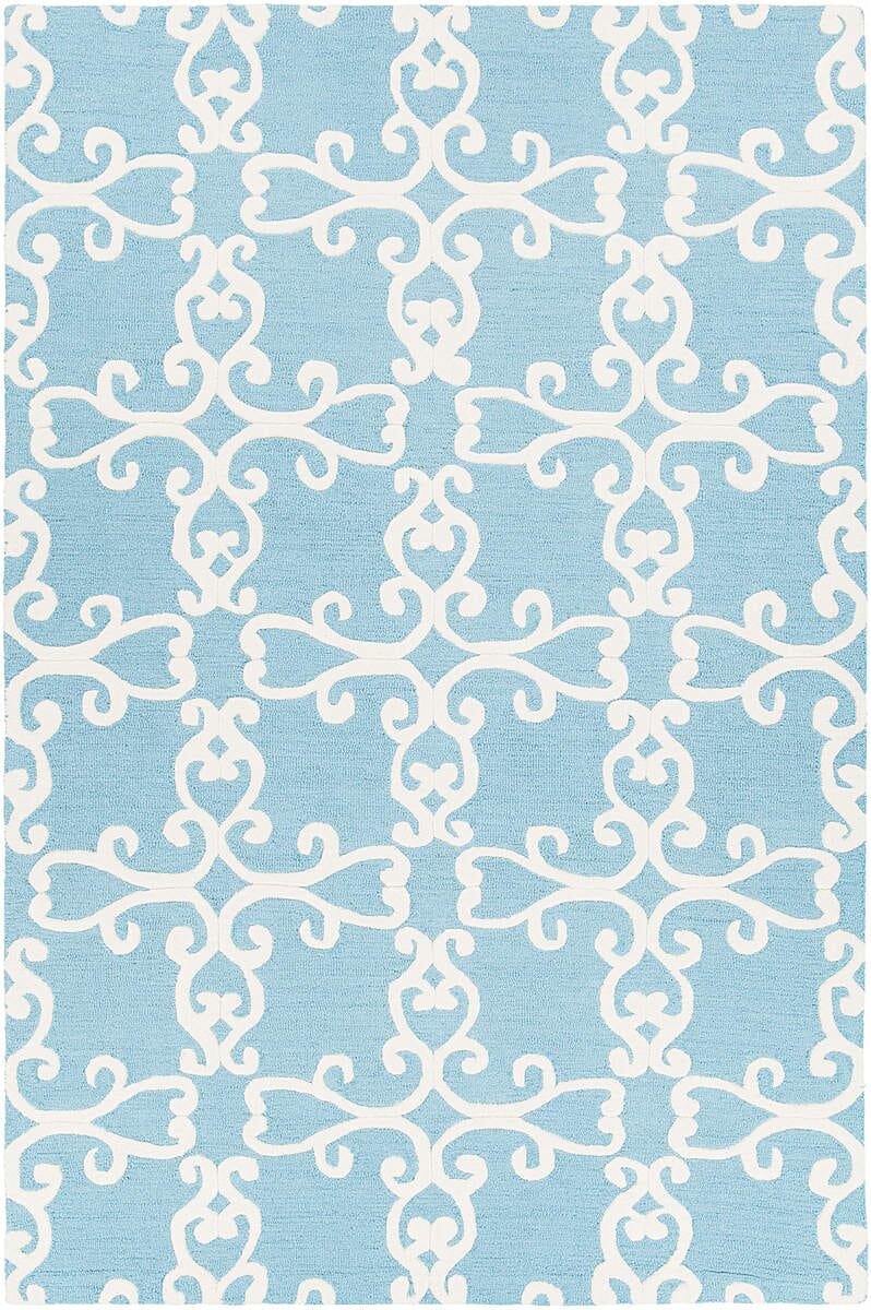 Chandra Makenna Mak42601 Blue / Cream Rugs.
