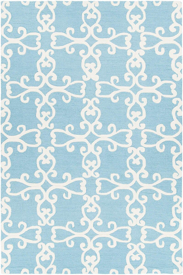Chandra Makenna Mak42601 Blue / Cream Rugs.