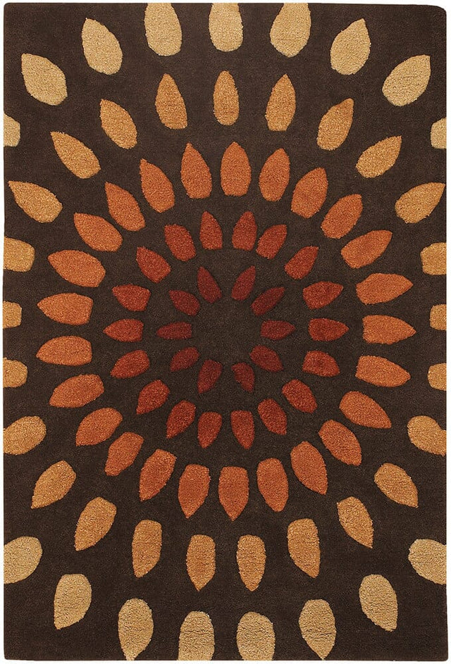Chandra Oleander Ole-24800 Brown / Tan / Orange / Red Rugs.