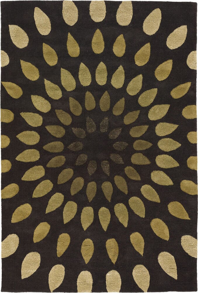 Chandra Oleander Ole-24801 Brown / Green Rugs.