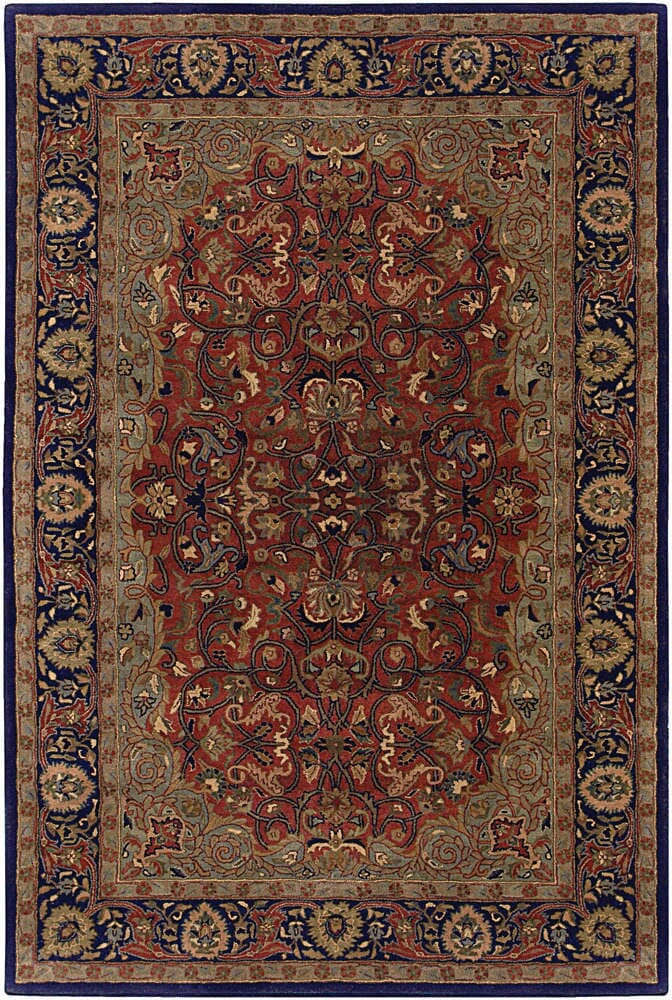 Chandra Panna Pan3303 Navy Blue / Rust / Grey / Green / Tan / Brown Rugs.