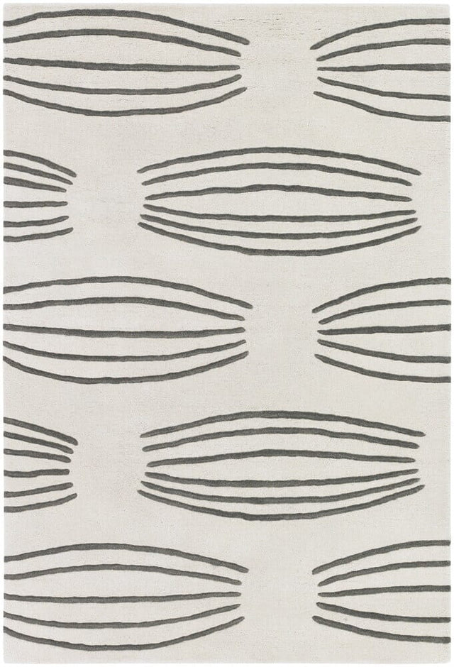 Chandra Parson Gray Par31101 Ivory / Charcoal Rugs.