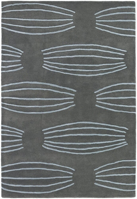 Chandra Parson Gray Par31102 Charcoal / Blue Rugs.