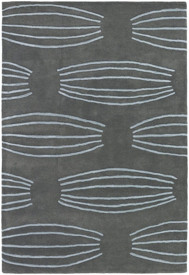 Chandra Parson Gray Par31102 Charcoal / Blue Rugs.
