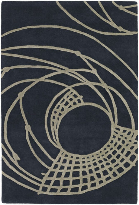 Chandra Parson Gray Par31104 Charcoal / Taupe Rugs.