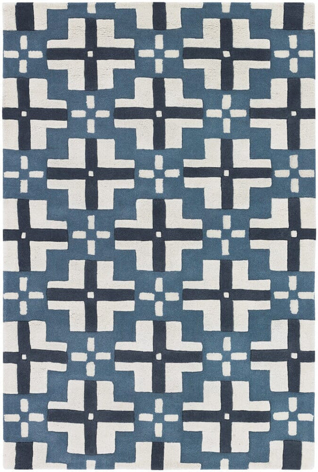 Chandra Parson Gray Par31109 Blue / Navy / Cream Rugs.