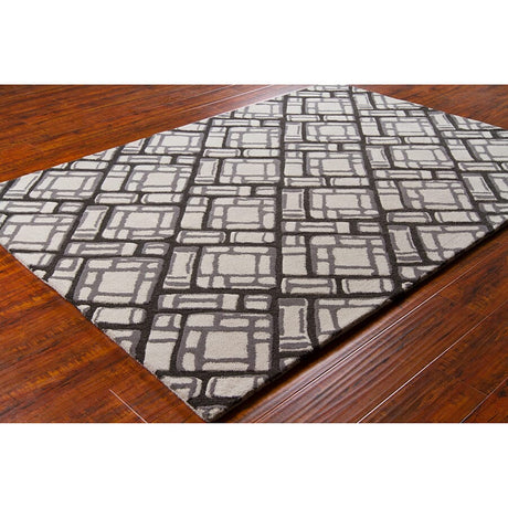 Chandra Reena Ree-32202 Black / Grey / Ivory Rugs.