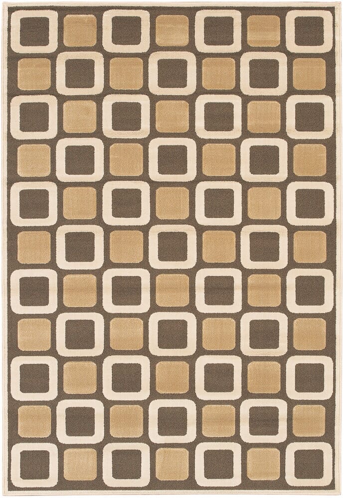 Chandra Rita Rit2501 Brown / Tan / Cream Rugs.