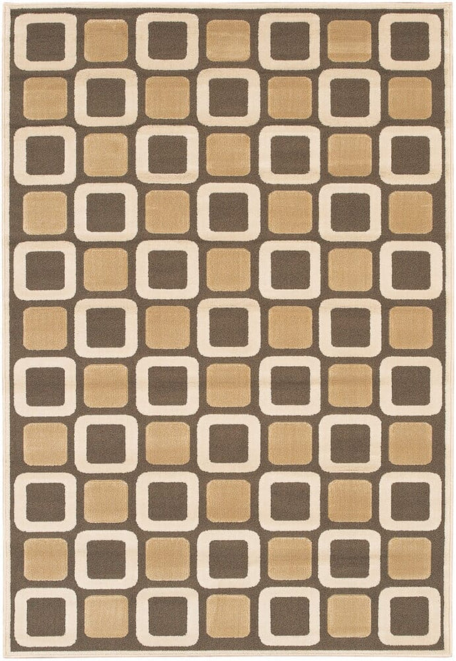 Chandra Rita Rit2501 Brown / Tan / Cream Rugs.