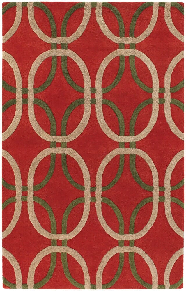 Chandra Rowe Row11106 Red / Green / Ivory Rugs.