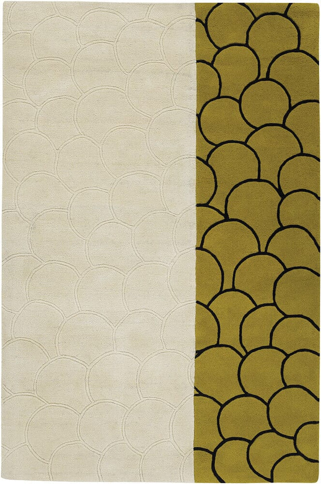 Chandra Rowe Row11118 White / Black / Green Rugs.