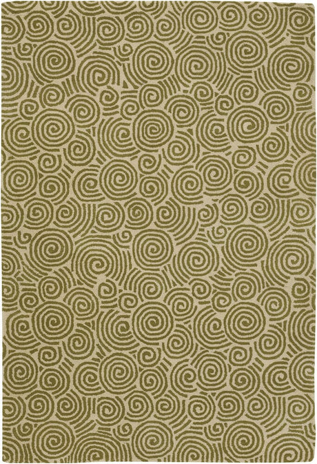 Chandra Rowe Row11120 Green / Ivory Rugs.