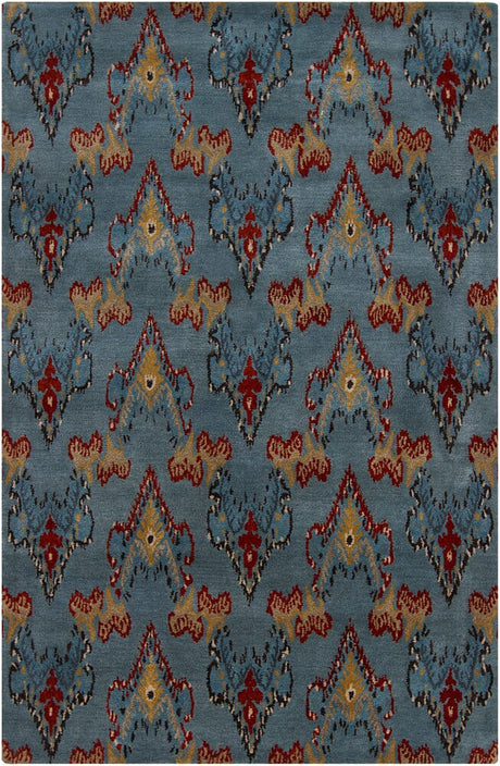 Chandra Rupec Rup39621 Blue / Red / Khaki Rugs.