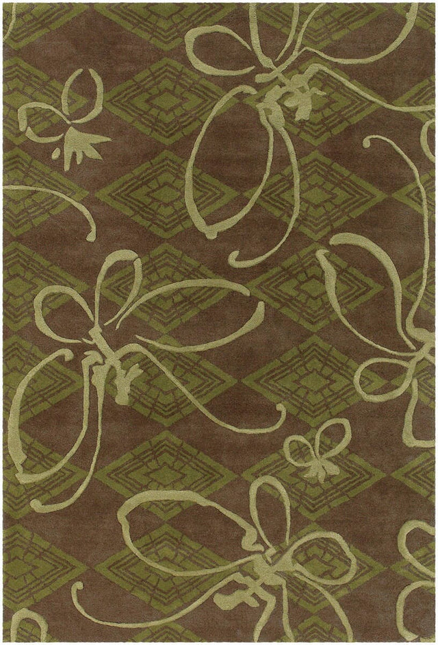 Chandra Venetian Ven6005 Brown / Green Rugs.