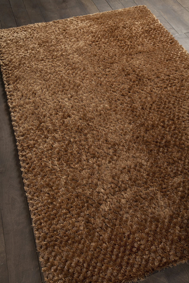 Chandra Cinzia CIN-35202 Brown rug, angled side view