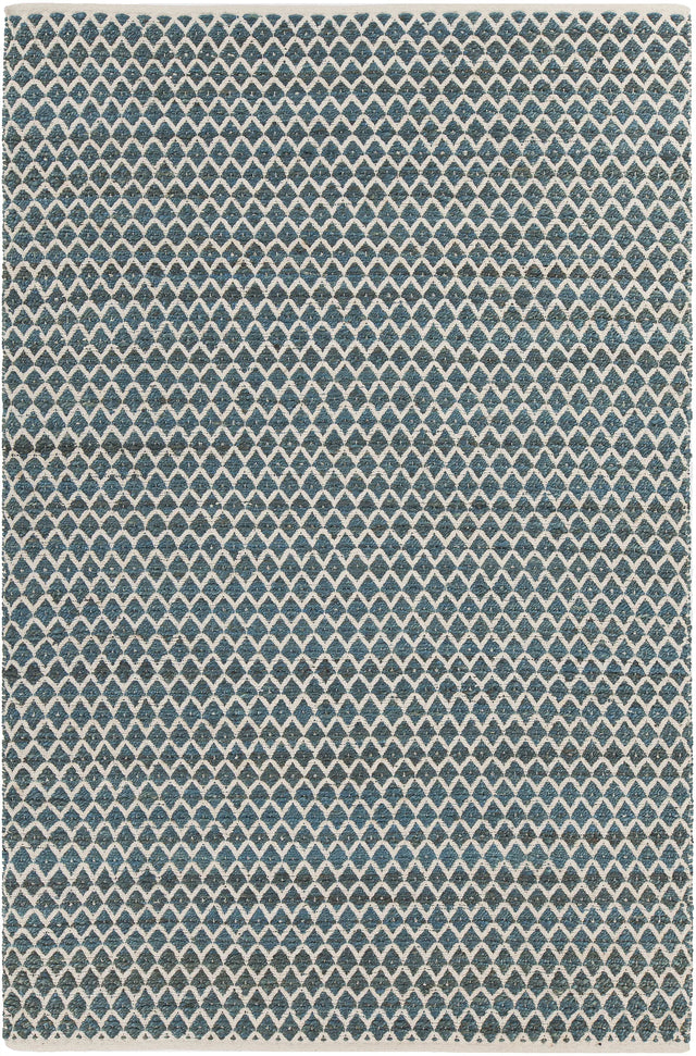 Chandra Costa COS-39102 Blue and White rug, flat view