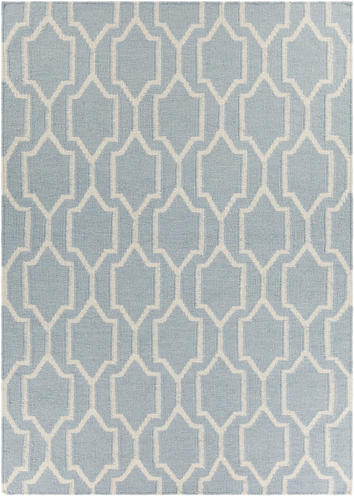Chandra Dacio DAC-34601 Blue and White rug, flat view